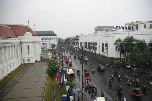 Gek Krankzinnige Verkeer Van Jakarta Indonesië — Stockfoto