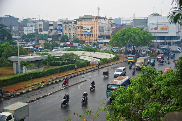 インドネシア ジャカルタでの狂気と異常なトラフィック — ストック写真