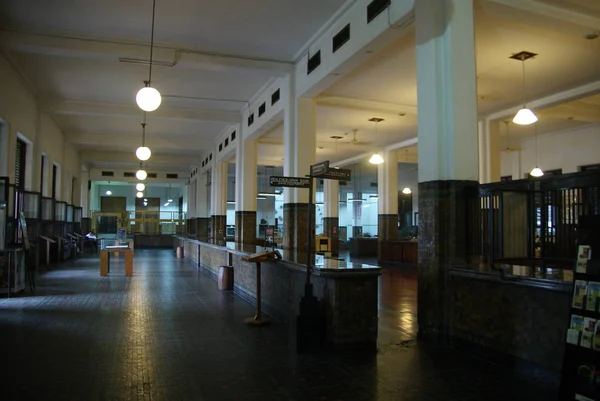 Interior Banco Velho Jacarta Imagem De Stock