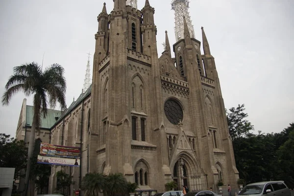 Jakartast Catedral María Asunción Jakarta Catedral Yakarta Una Catedral Católica — Foto de Stock