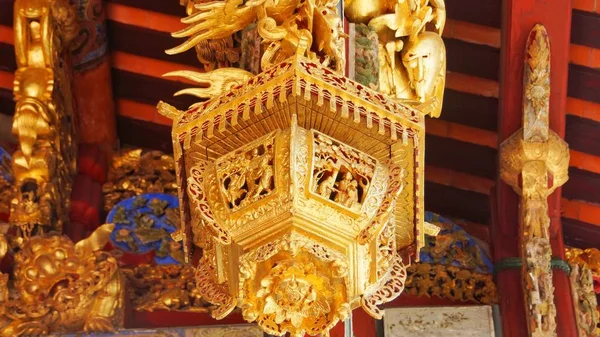 Most Intricate Design Carving Relief Wall Khoo Kongsi Penang — Stock Photo, Image