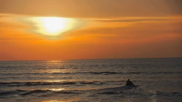 Scena Del Tramonto Batu Ferringhi Beach Penang — Foto Stock