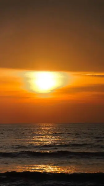 Escena Del Atardecer Batu Ferringhi Beach Penang — Foto de Stock