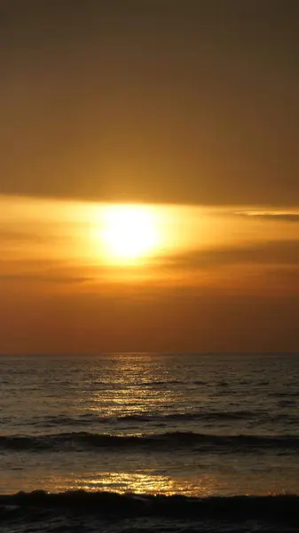 Sonnenuntergangsszene Strand Von Batu Ferringhi Penang — Stockfoto