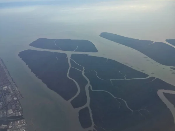 Vista Exterior Desde Ventana Del Avión — Foto de Stock