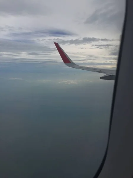 Vista Exterior Desde Ventana Del Avión — Foto de Stock