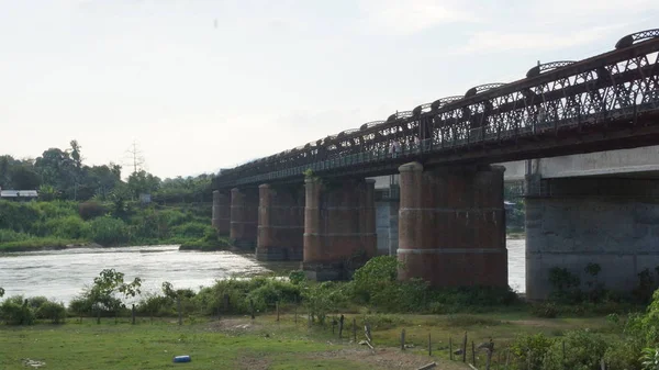 Tidigaste Järnvägsbron Malaya — Stockfoto