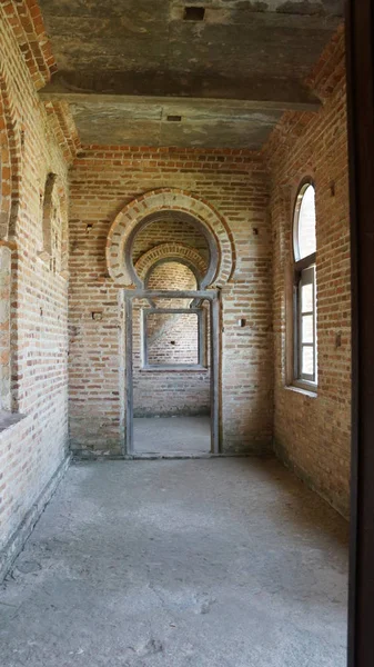 Corridor Abandoned Bricks Mansion Perak Stock Photo