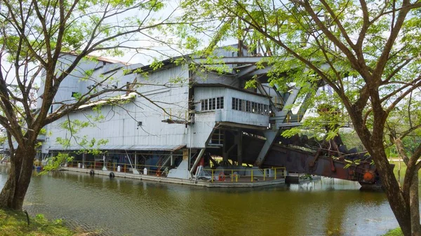 Tanjung Tualang Abandonó Draga Minera Plata Durante Colonia Británica — Foto de Stock