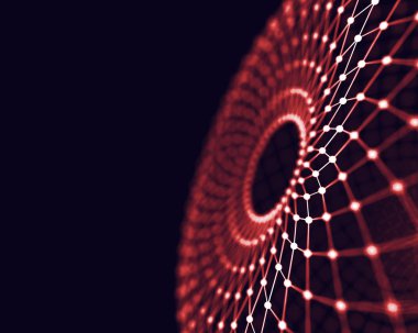 Bilgisayar geometrik dijital bağlantı yapısı. İş bütünlüğü teknolojisi geçmişi. Derin öğrenme ikili kod algoritmaları. Soyut 3D görüntüleme. Yapay zeka