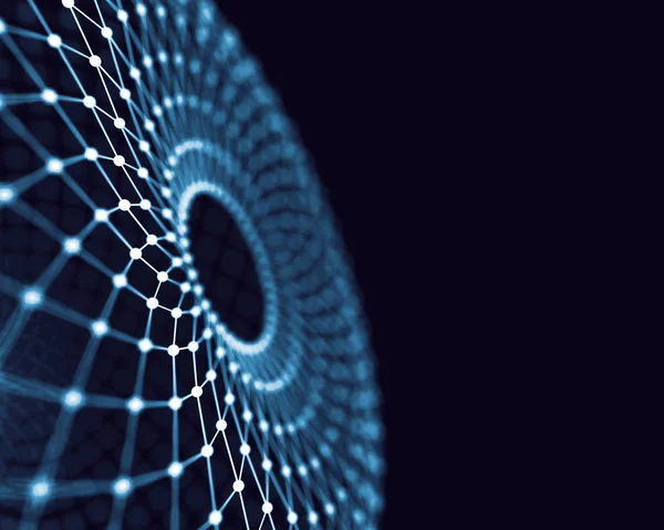 Bilgisayar geometrik dijital bağlantı yapısı. İş bütünlüğü teknolojisi geçmişi. Derin öğrenme ikili kod algoritmaları. Soyut 3D görüntüleme. Yapay zeka