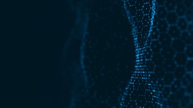 Bilgisayar geometrik dijital bağlantı yapısı. İş bütünlüğü teknolojisi geçmişi. Derin öğrenme ikili kod algoritmaları. Soyut 3D görüntüleme. Yapay zeka