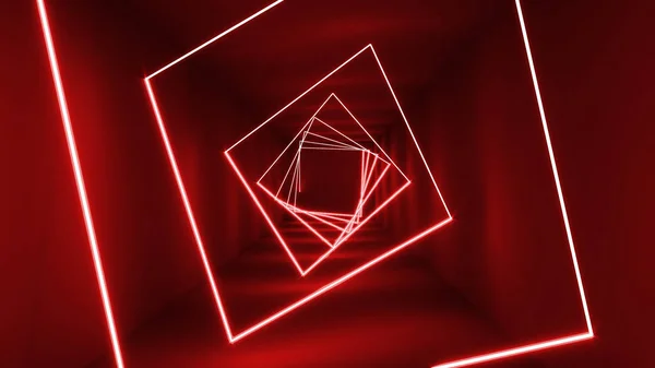 3D-rendering neon lichten achtergrond. Felle neon lijnen achtergrond. Intelligentie kunstmatig. Abstracte illustratie — Stockfoto