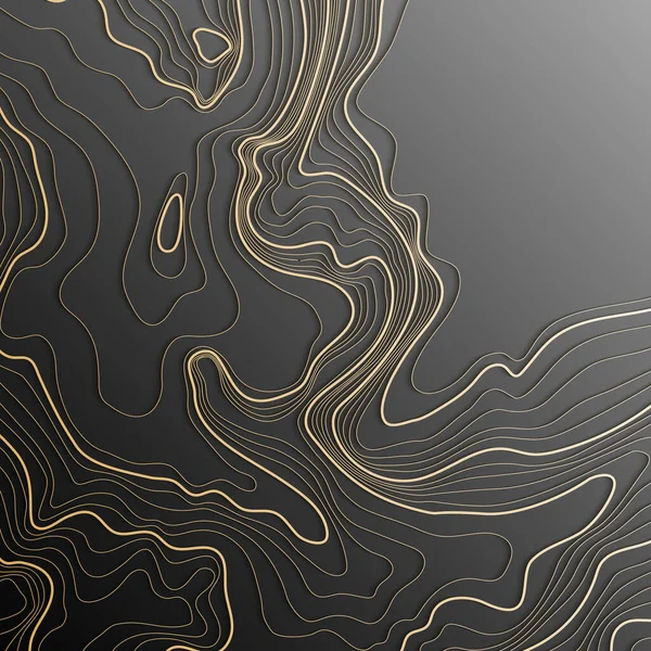 Topoğrafya haritası. Kopyanız için uzayda vektör soyut topografik harita kavramı. Siyah beyaz dalga. Soyut kağıt kesiği. Soyut renkli dalgalar. Dalgalı pankartlar. Renkli geometrik biçim.
