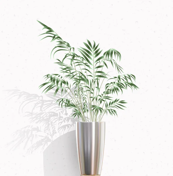 Mockup Vetorial Interior Maquete Cartaz Com Vaso Flores Elementos Arquitetura — Vetor de Stock