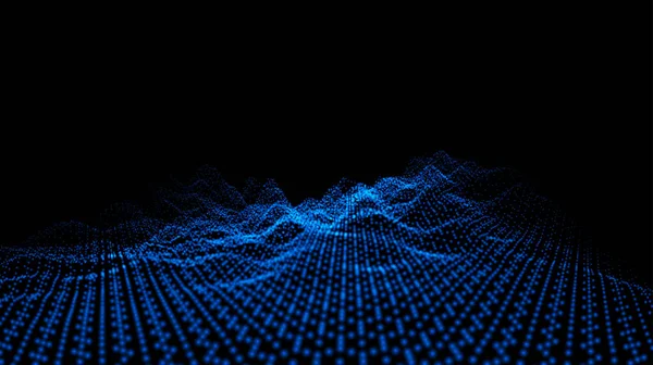 Teknik Begreppet Illustration Intelligens Artificiell Neonljus Bakgrund Musikvåg Equalizer För — Stock vektor