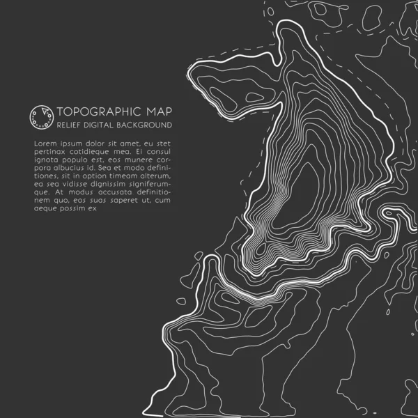 Mapa Línea Topografía Concepto Mapa Topográfico Abstracto Vectorial Con Espacio — Archivo Imágenes Vectoriales