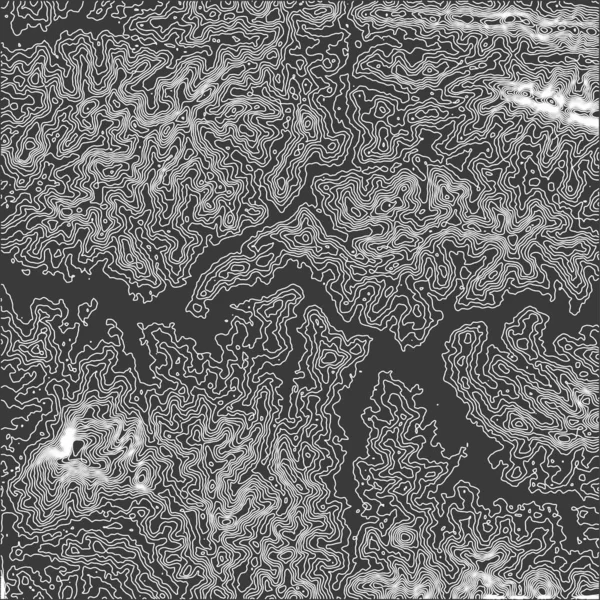 地形の地図線。ベクトル抽象地形図の概念とあなたのコピーのためのスペース — ストックベクタ