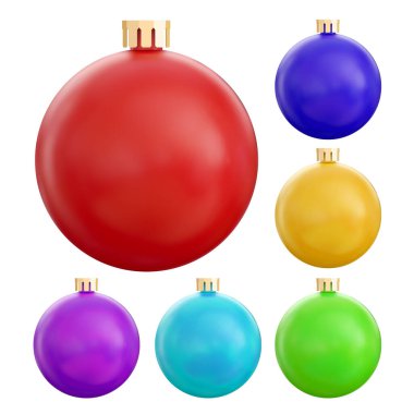 Kırmızı Noel topunu hazırla. Noel ağacı süslemeleri için kullanılır, çam, ladin, balo, kardan adam hediyesi.