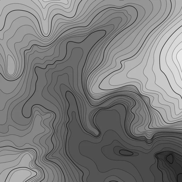 지도입니다 지형학 개념을 복사할 사용하 흑백의 추상적 종이잘라 추상적 웨이브 — 스톡 벡터