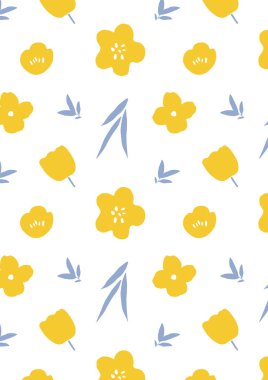 Çiçek desenli arka plan, yaprak ve çiçek duvar kağıdı 