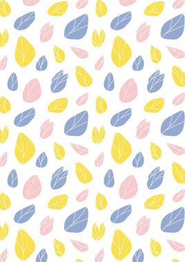 Yaprakları arka plan desen. Basit çiçek duvar kağıdı