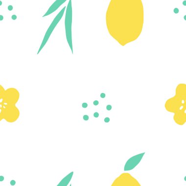 Limon seamless modeli. Mutfak vektör arka plan