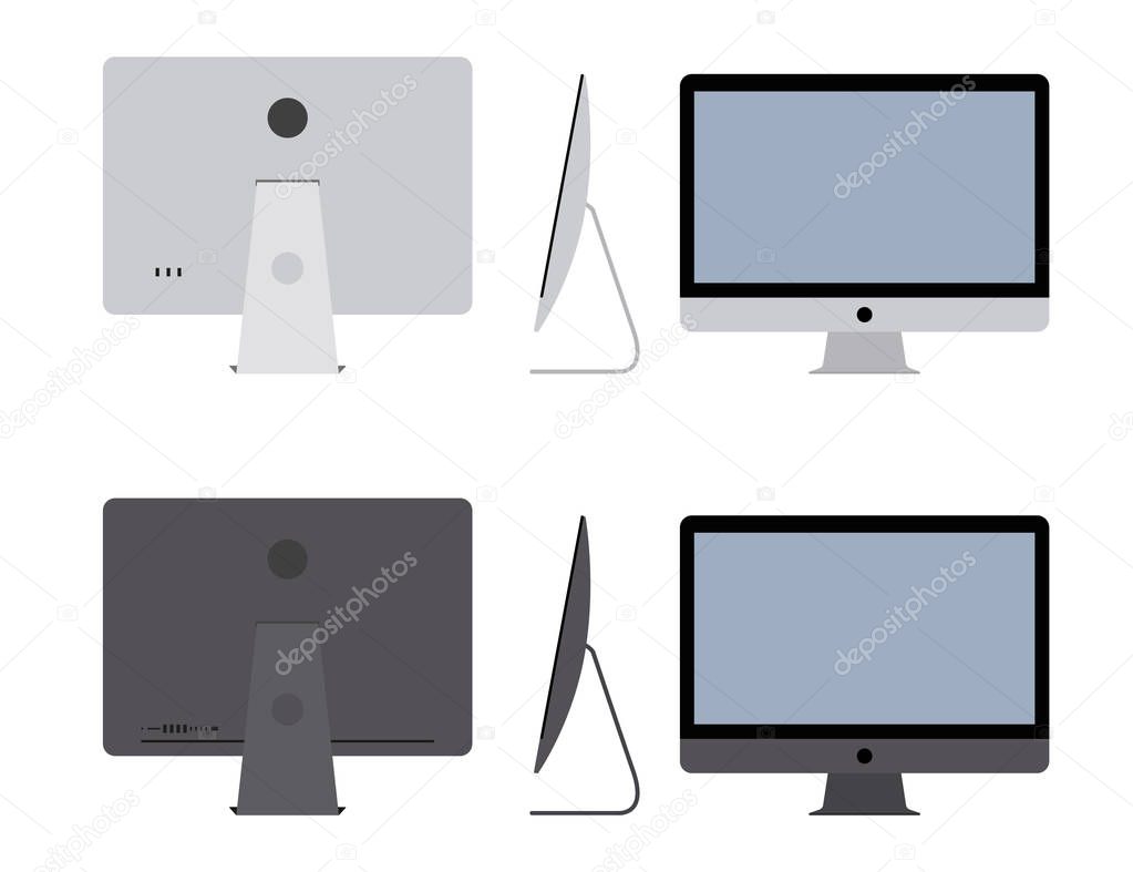 Computer Pc Pro Top View Of A Monoblock Computer Conception Of Professional Equipment Monitor Workstation Modern Computer Mockup Concept The Computer Is From Different Sides Premium Vector In Adobe Illustrator Ai