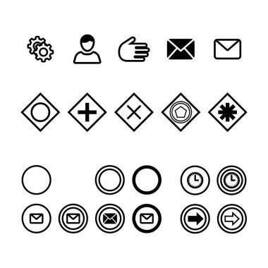 İş süreci diyagramları düz vektör çizim için simgeler