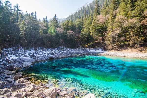 九寨沟蓝湖 — 图库照片