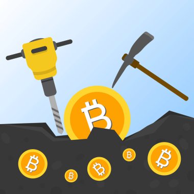 Cryptocurrency kavramı düz vektör çizim