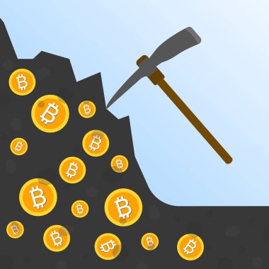 Cryptocurrency kavramı düz vektör çizim