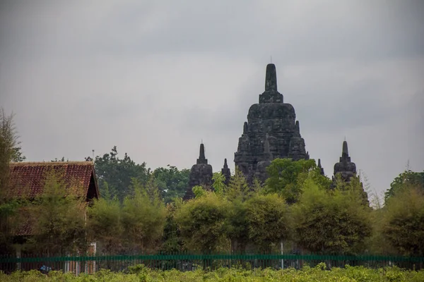 Vista do Templo de Candi Prambananan.Prambanan . — Fotografia de Stock