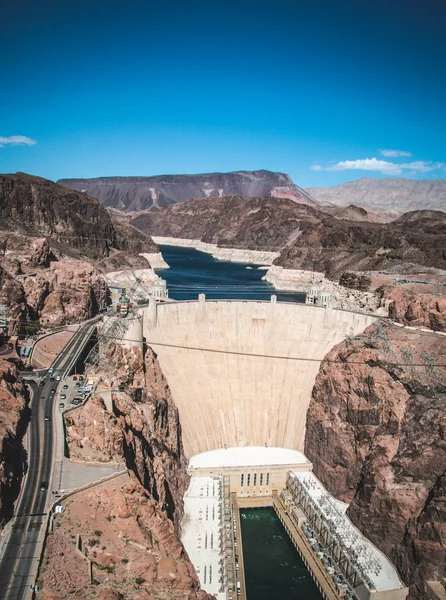 Hoover Dam Mountains America Blue Sky Rocks — Stock Photo, Image