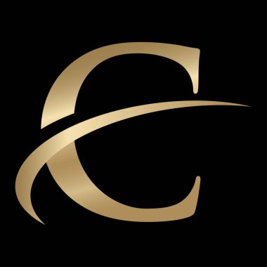 Swoosh Grafikli C harfi logosu