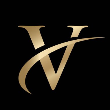 Swoosh Grafikli V harfi logosu