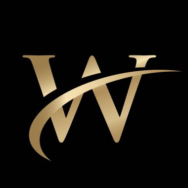 Swoosh Grafikli W harfi logosu