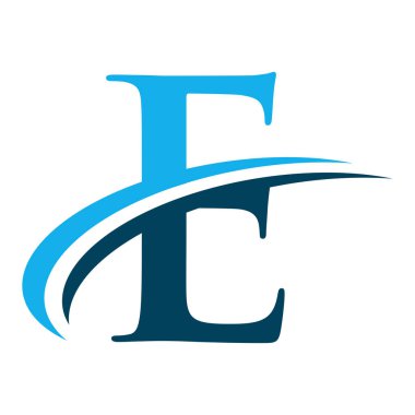 Swoosh Grafikli E harfi logosu