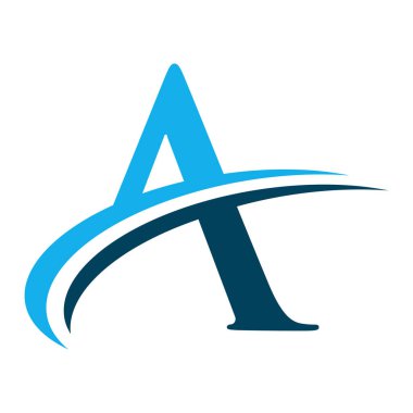 Swoosh Grafikli A Harfi Logosu