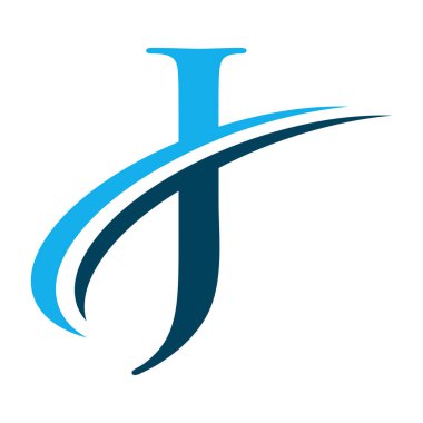 Swoosh Grafikli J Harfi Logosu