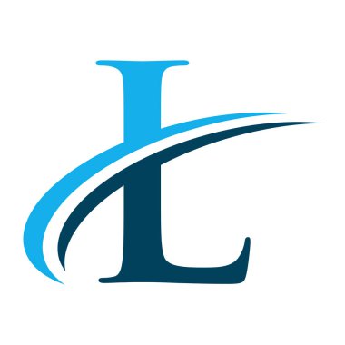 Swoosh Grafikli L harfi logosu