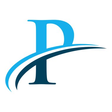 Swoosh Grafikli P Harfi Logosu