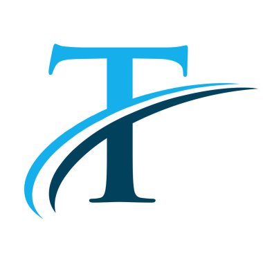 Swoosh Grafikli T Harfi Logosu