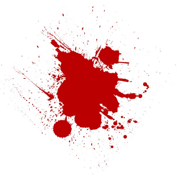 Blut Tropft Auf Weißem Hintergrund Illustration — Stockfoto