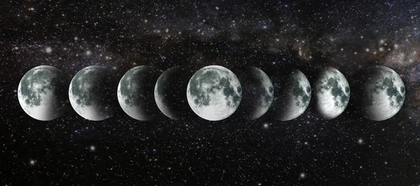 Nasa Ciclo Luna Imagen de archivo