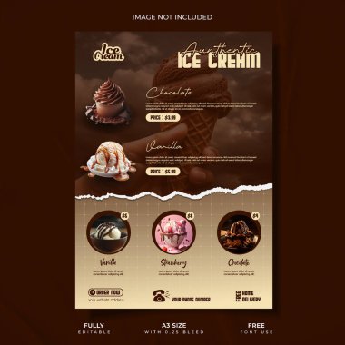 Yaratıcı Dondurma Menüsü Tasarımı