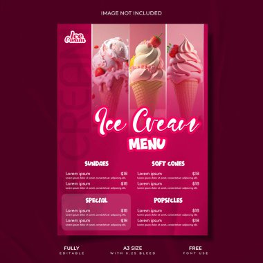 Yaratıcı Dondurma Menüsü Tasarımı