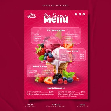 Yaratıcı Dondurma Menüsü Tasarımı