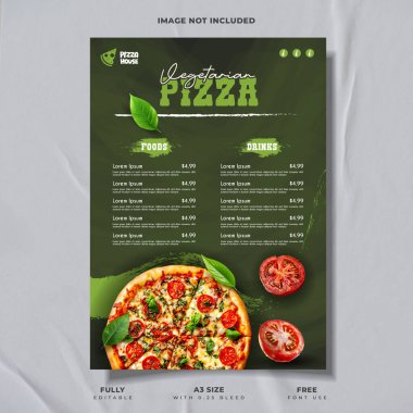 Yaratıcı Restoran Pizza Menüsü Tasarımı