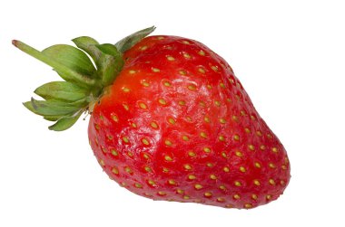 Siyah arka planda taze çilekler. Yakın plan çekim. Makro